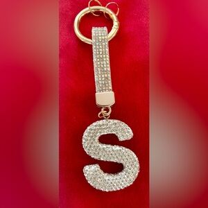 “S” is for Sparkle, bag charm, backpack charm, keychain or dog leash accessory!
